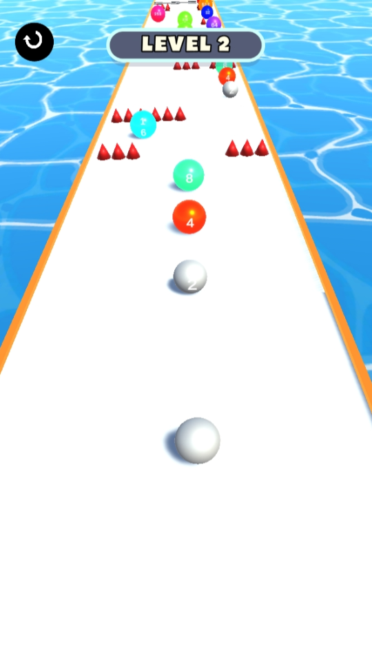 《彩虹球跑酷2048》游戏截图1