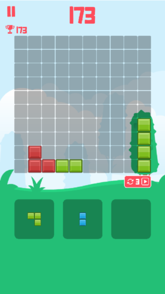 单人消方块小游戏