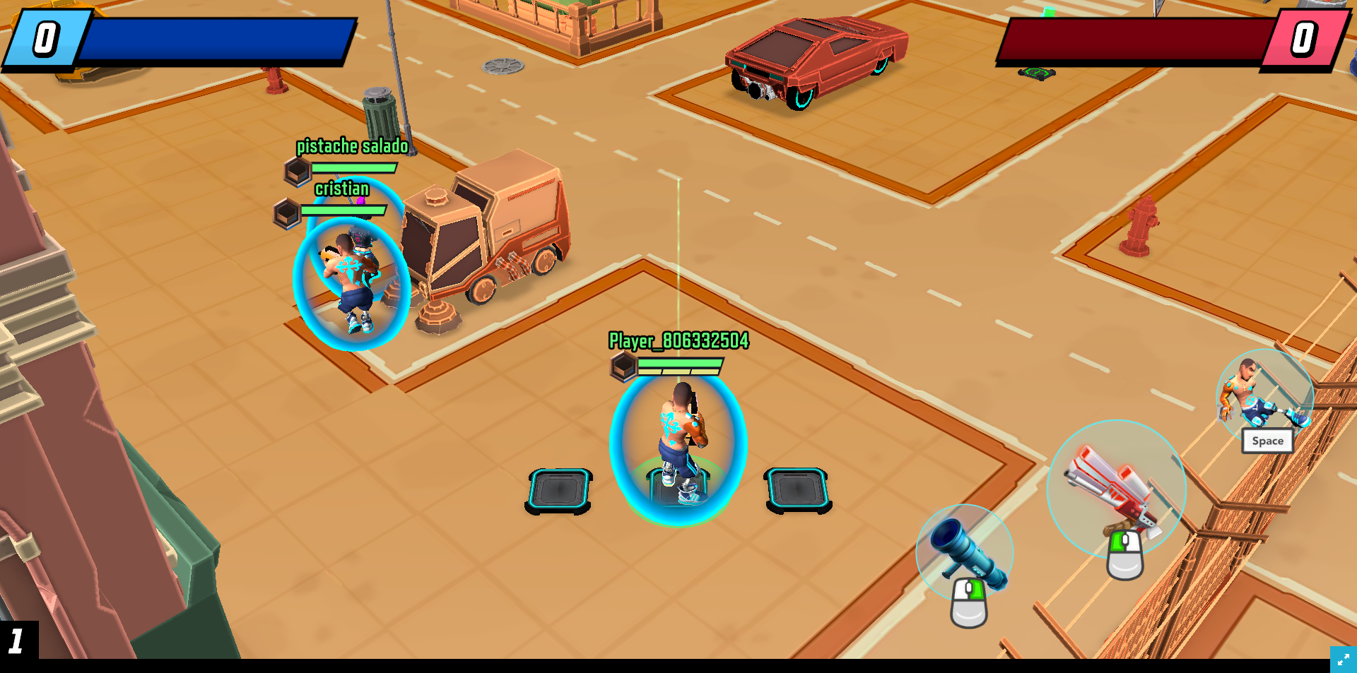 《网格朋克 - 3V3大逃杀》游戏截图2