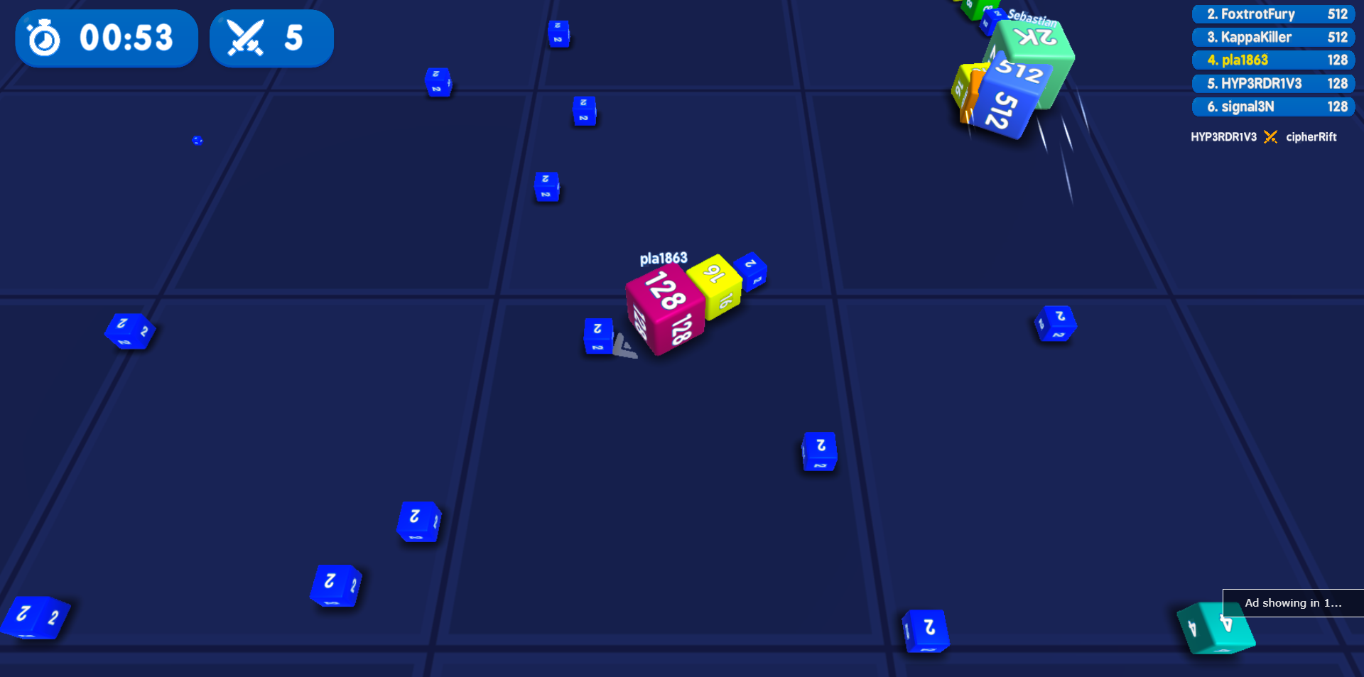 《贪吃蛇2048(Snake 2048.io)》游戏截图3