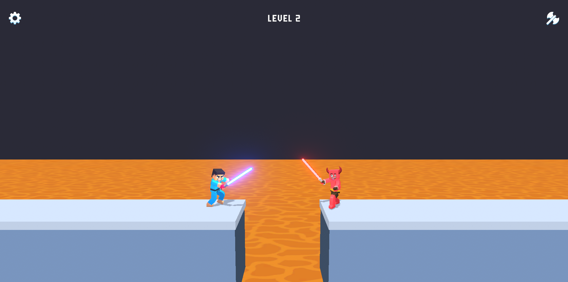 《3D方块角斗士：拔剑之战》游戏截图1