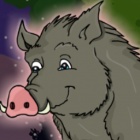 困在笼里的野猪