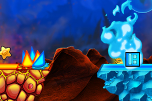 《冰火几何冲刺无敌版》游戏截图1 《冰火几何冲刺无敌版》游戏截图1