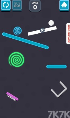 《画线引白球》游戏截图1 《画线引白球》游戏截图1