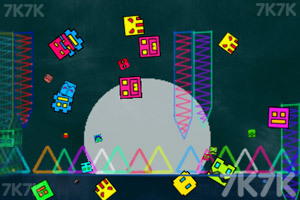 《卡通几何冲刺》游戏截图1 《卡通几何冲刺》游戏截图1