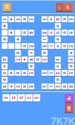 《数字填字计算》游戏截图3 《数字填字计算》游戏截图3