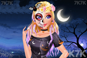 《女孩的万圣节妆容》游戏截图2 《女孩的万圣节妆容》游戏截图2