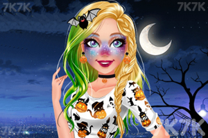 《女孩的万圣节妆容》游戏截图3 《女孩的万圣节妆容》游戏截图3