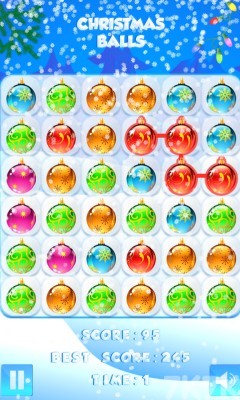 《圣诞球连连消》游戏截图2 《圣诞球连连消》游戏截图2