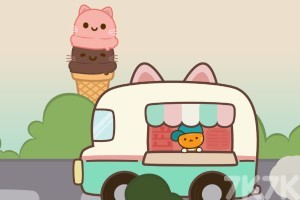 《喵喵冰淇淋车》游戏截图4 《喵喵冰淇淋车》游戏截图4