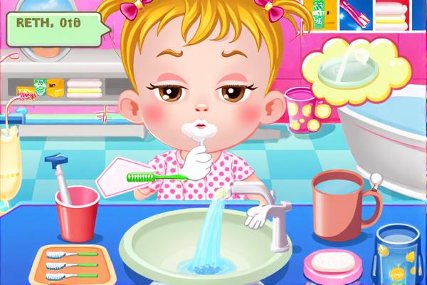 可爱宝贝刷刷牙