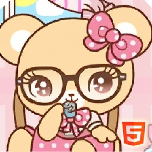 可爱小熊喝下午茶