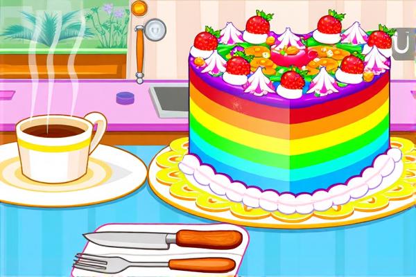 五颜六色的蛋糕