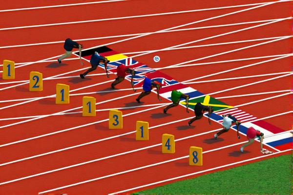 100米短跑比赛