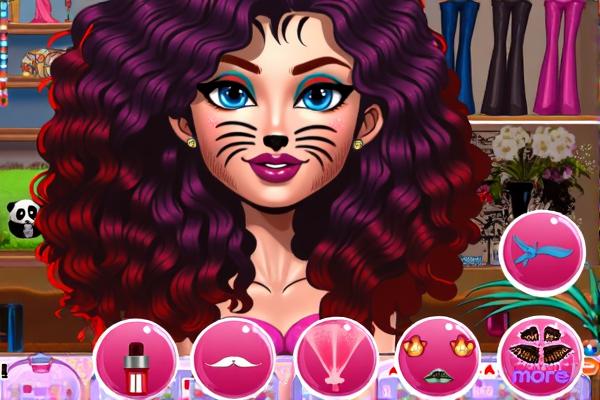 有趣的画脸聚会