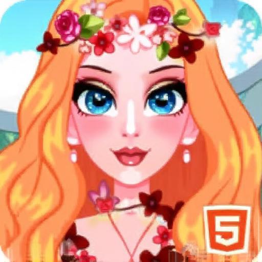 精灵公主的花朵装扮