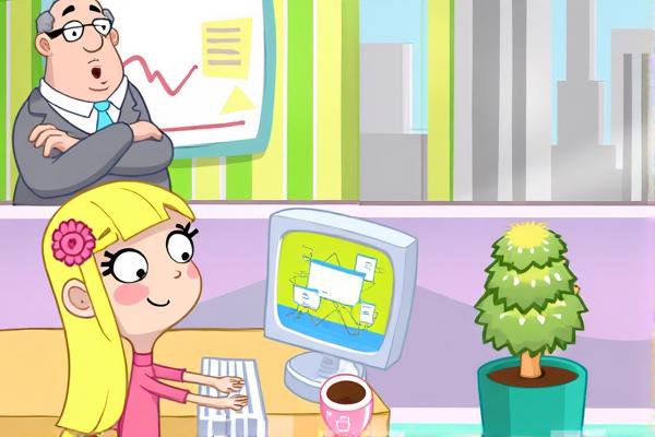 劳拉办公室偷懒