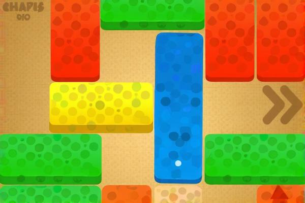 彩色积木华容道