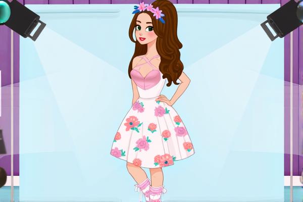 女孩的照相装扮