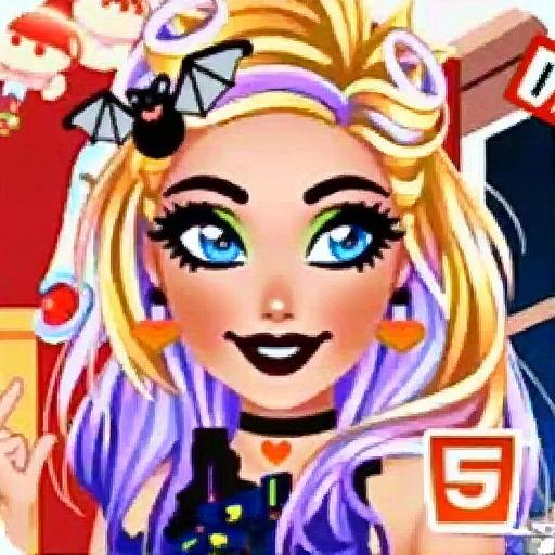 女孩的万圣节妆容