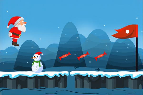 滑冰的圣诞老人