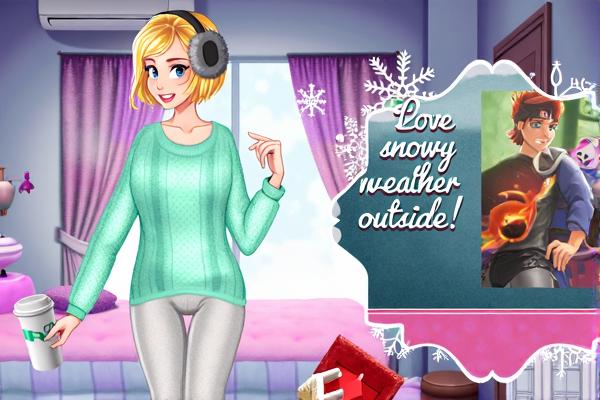 冬季的精致女孩