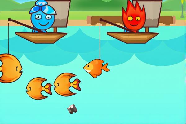 森林冰火人钓鱼