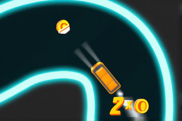 穿越霓虹灯通道