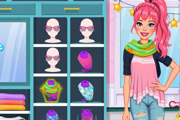 春季装扮的女孩