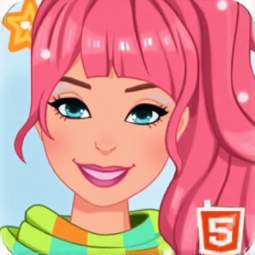 春季装扮的女孩