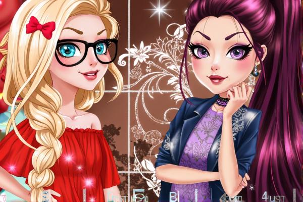 时尚漂亮姐妹花