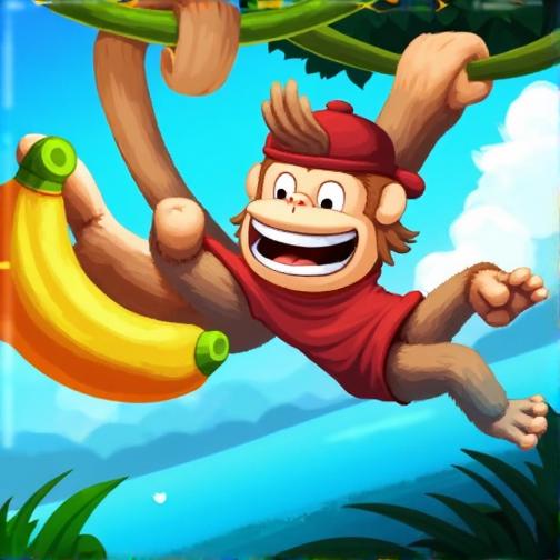 小猴采香蕉