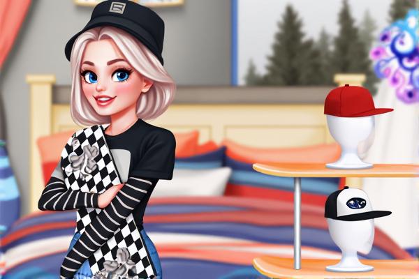 滑板少女的时尚