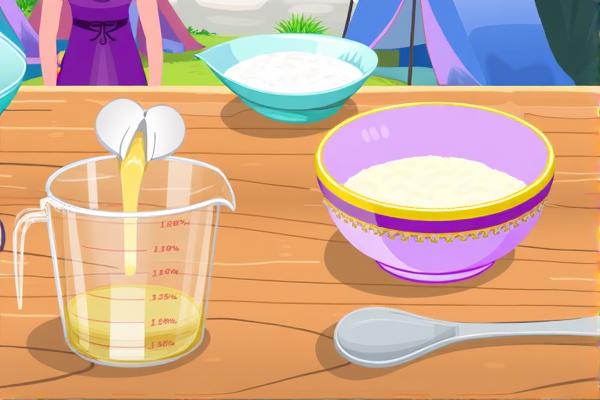 制作甜甜蓝莓松饼