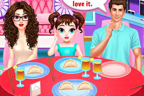 宝贝泰勒包饺子