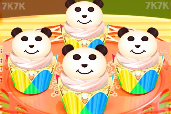 制作小熊猫蛋糕杯