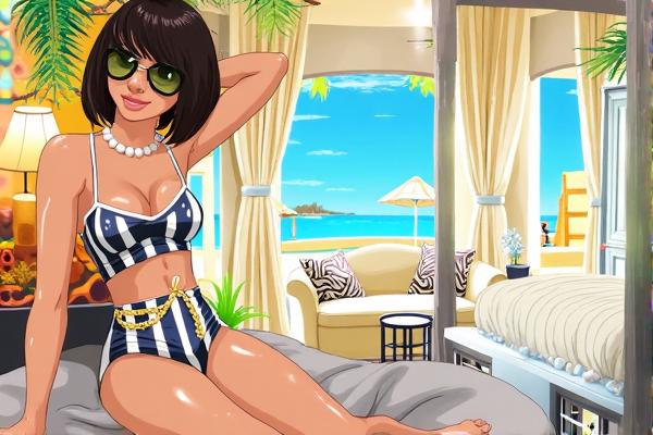 女孩的时尚主题照