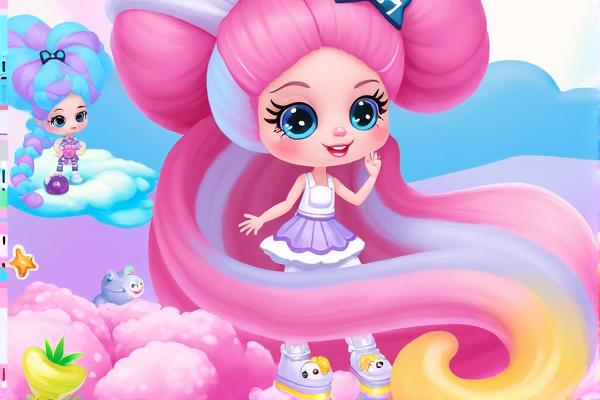 可爱的棉花糖女孩