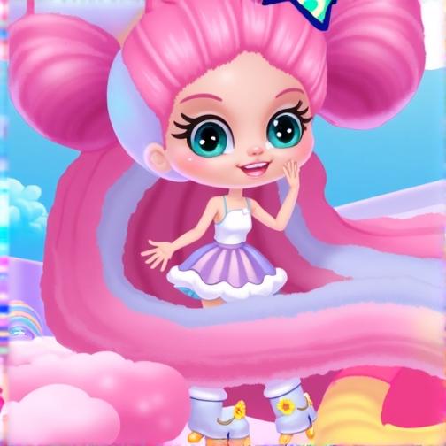 可爱的棉花糖女孩