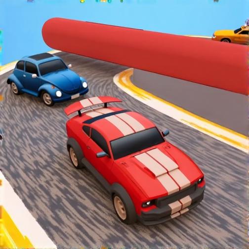 卡通赛车障碍赛