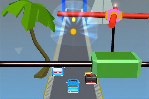 卡通赛车障碍赛