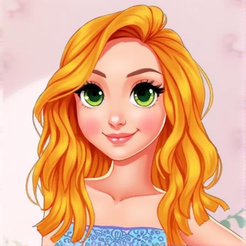 金发公主做美甲