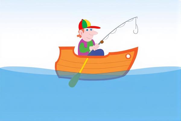 卡通钓鱼