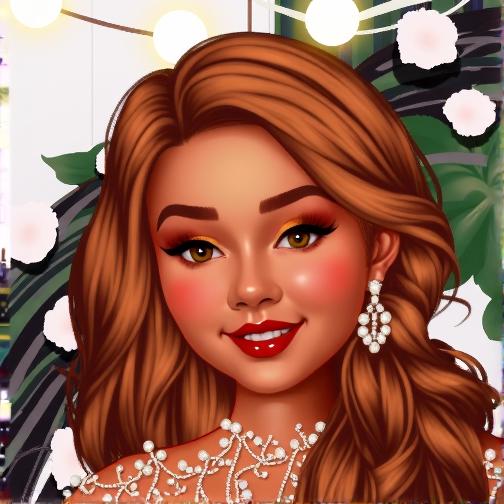 参加晚会的女孩们