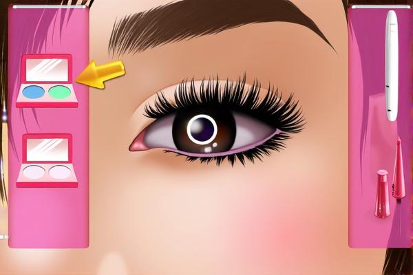 女孩的精致眼妆