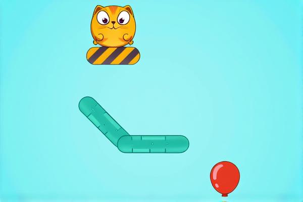 胖猫戳气球