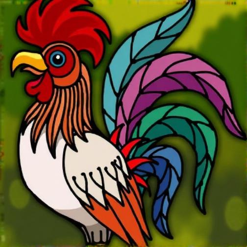 解救彩色公鸡