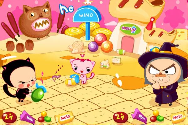 小黑花花女巫糖果大战