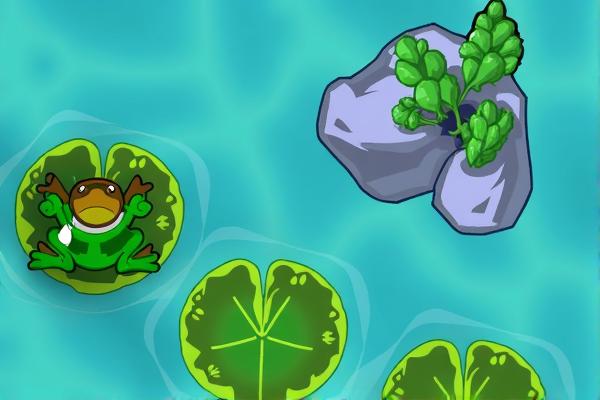 青蛙池塘跳跃