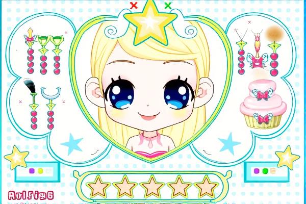 给人鱼公主化妆